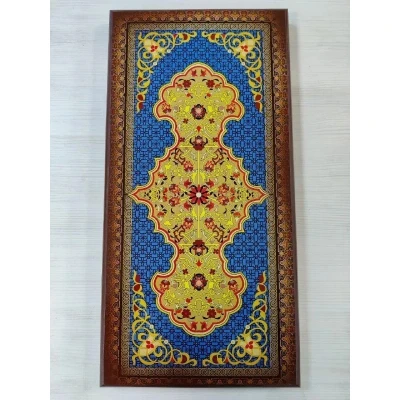 Нарды подарочные Восточный узор синие большие