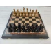 Шахматы подарочные из карельской березы на доске из черного дерева 45 на 45 см