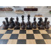 Шахматы подарочные из карельской березы на доске из черного дерева 45 на 45 см