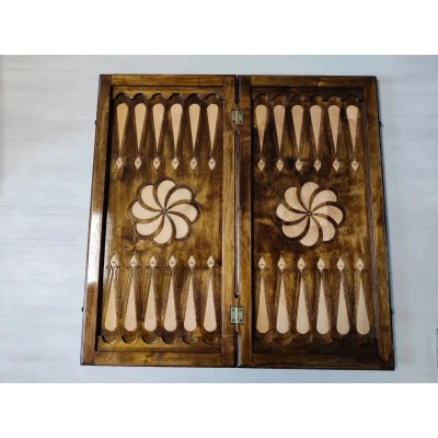 Нарды подарочные Паук из дерева 60 на 60 см с чехлом