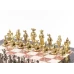Шахматы подарочные Средневековье лемезит, мрамор, змеевик 44 на 44 см