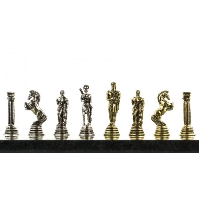 Шахматы подарочные Олимпийские игры змеевик 32 на 32 см