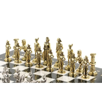 Шахматы "Отечественная война 1812 г." доска 40х40 см мрамор