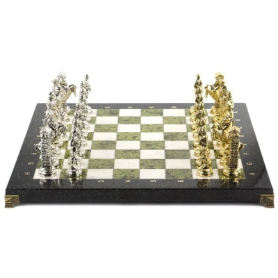 Шахматы Великая Отечественная война мрамор змеевик