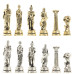 Шахматы каменные с металлическими фигурами Атлант мрамор лемезит 44 на 44 см