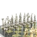 Шахматы подарочные с металлическими фигурами Битва 40 на 40 см змеевик