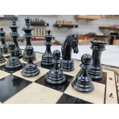 Шахматы резные Королевские из дуба большие