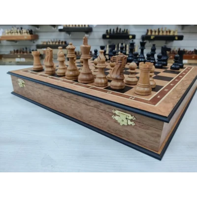Шахматы эксклюзивные Индийский Стаунтон эвкалипт, бук
