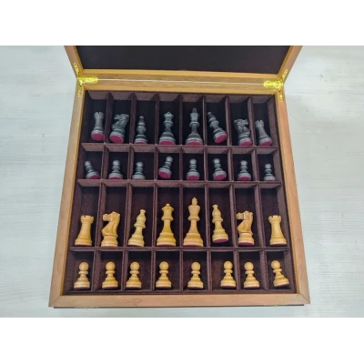 Шахматы эксклюзивные Индийский Стаунтон эвкалипт, бук