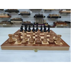 Шахматы профессиональные Индийский Стаунтон интарсия темные