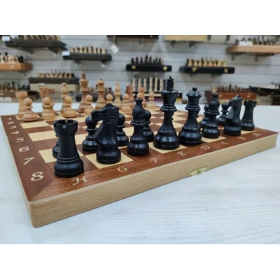 Шахматы профессиональные Индийский Стаунтон интарсия темные