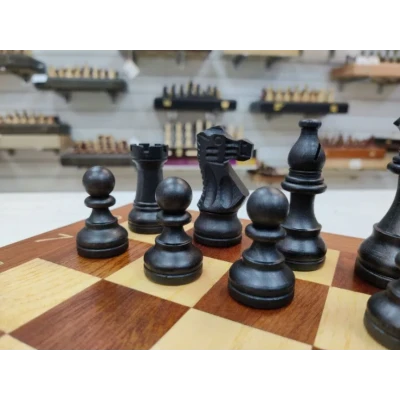 Шахматы профессиональные Индийский Стаунтон интарсия темные