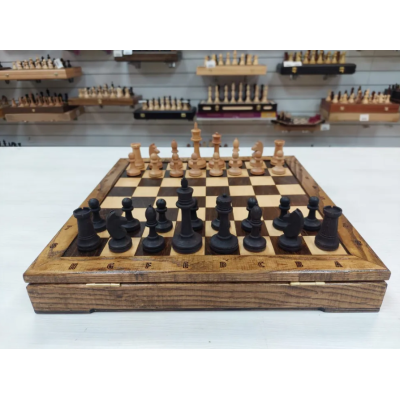 Шахматы в ларце деревянные Авангард утяжеленные