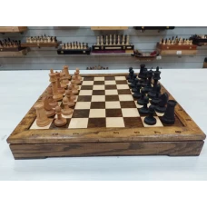 Шахматы в ларце деревянные Авангард утяжеленные