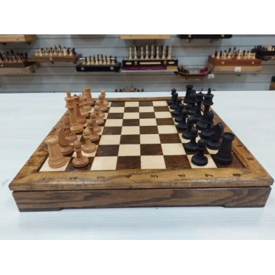 Шахматы в ларце деревянные Авангард утяжеленные