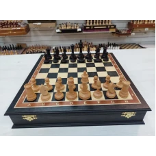 Шахматы подарочные моренный дуб утяжеленные