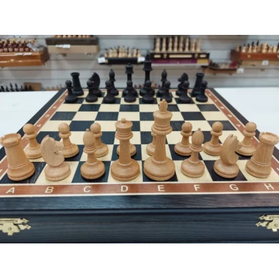 Шахматы подарочные моренный дуб утяжеленные
