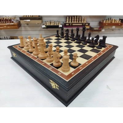 Шахматы подарочные моренный дуб утяжеленные