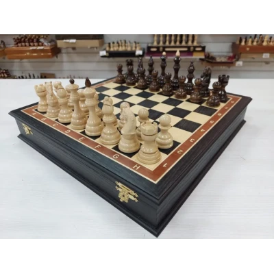 Шахматы подарочные мореный дуб фигуры из граба