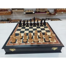 Шахматы подарочные моренный дуб фигуры бук