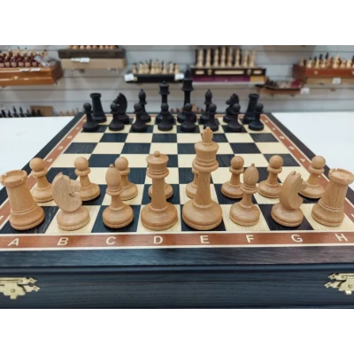 Шахматы подарочные моренный дуб фигуры бук