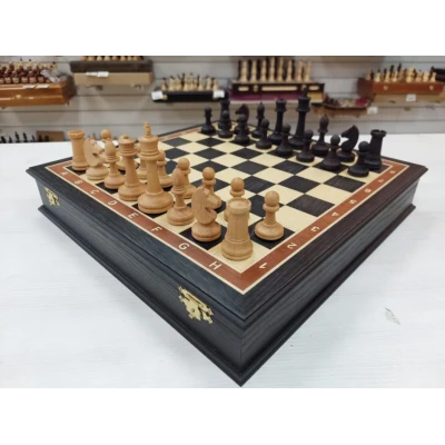 Шахматы подарочные моренный дуб фигуры бук