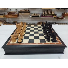 Шахматы подарочные моренный дуб фигуры бук