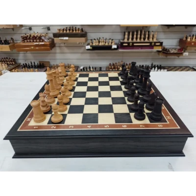 Шахматы подарочные моренный дуб фигуры бук