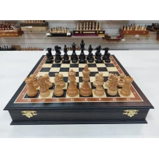 Шахматы подарочные моренный дуб индийский стаунтон