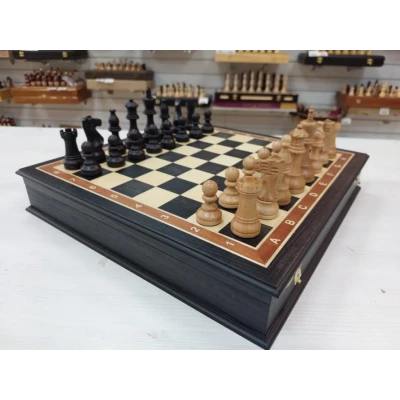 Шахматы подарочные моренный дуб индийский стаунтон