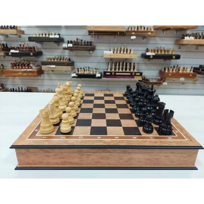 Шахматы подарочные Гамбит эвкалипт самшит люкс