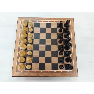 Шахматы подарочные Гамбит эвкалипт самшит люкс