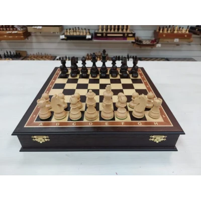 Шахматы в ларце подарочные венге