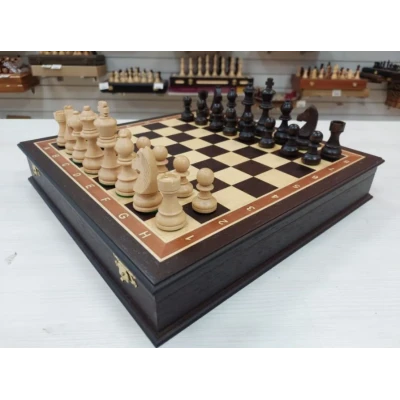 Шахматы в ларце подарочные венге