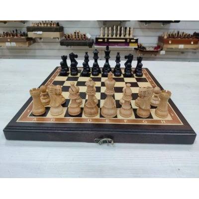 Шахматы Индийский Стаунтон деревянные венге 40 см