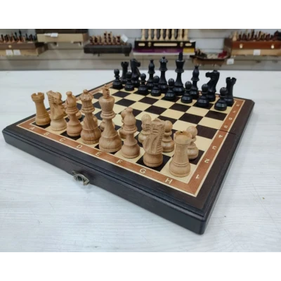 Шахматы Индийский Стаунтон деревянные венге 40 см