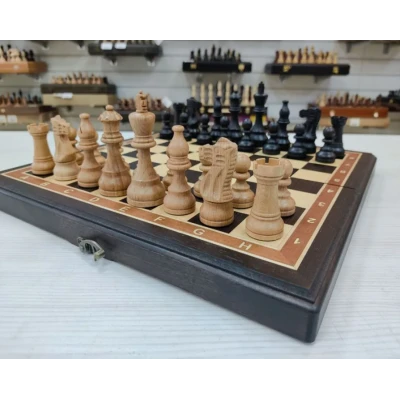 Шахматы Индийский Стаунтон деревянные венге 40 см