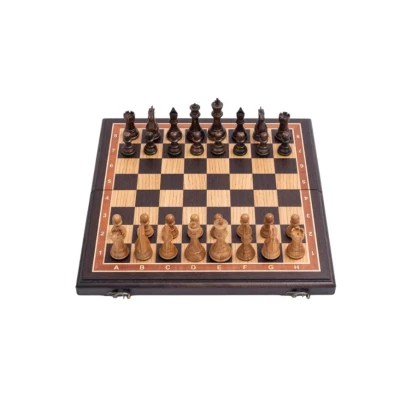 Шахматы деревянные Суприм дуб, черное дерево средние