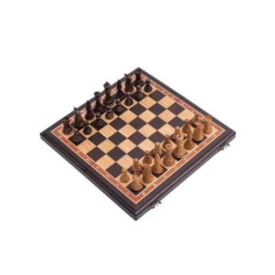 Шахматы деревянные Суприм дуб, черное дерево средние