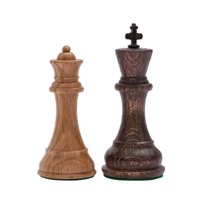 Шахматы деревянные Суприм дуб, черное дерево средние