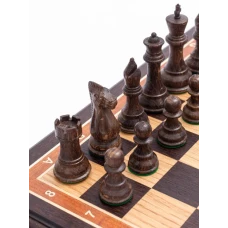 Шахматы деревянные Суприм дуб, черное дерево средние