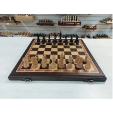 Шахматы из дерева Стаунтон венге 50 см с утяжелением