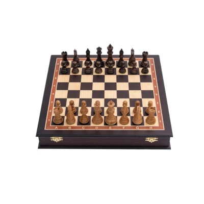Шахматы деревянные в ларце Венге Суприм дуб