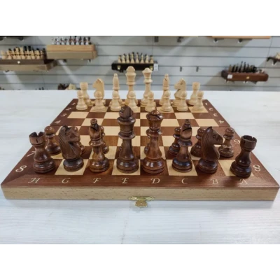 Шахматы классические деревянные Стаунтон темные 41.5 см