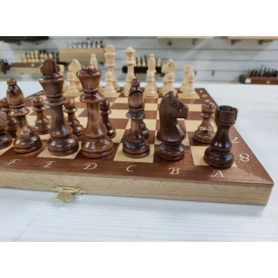 Шахматы классические деревянные Стаунтон темные 41.5 см