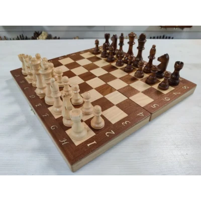 Шахматы классические деревянные Стаунтон темные 41.5 см