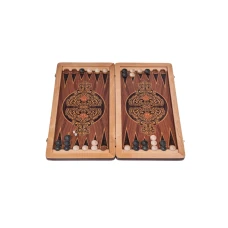 Нарды кожанные Презент коричневые большие 60 см