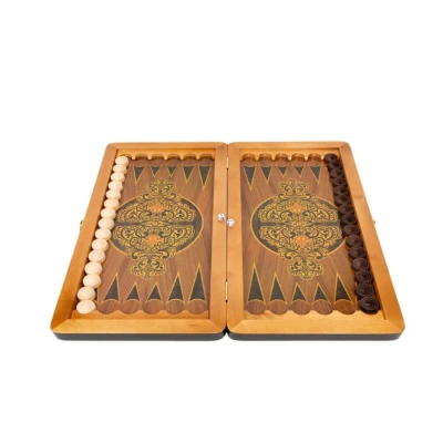 Нарды кожанные Презент коричневые большие 60 см