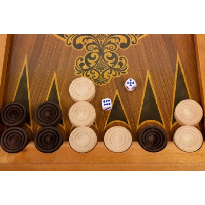 Нарды кожанные Презент коричневые большие 60 см