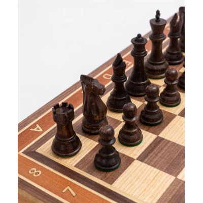 Шахматы подарочные Суприм дуб, красное дерево большие